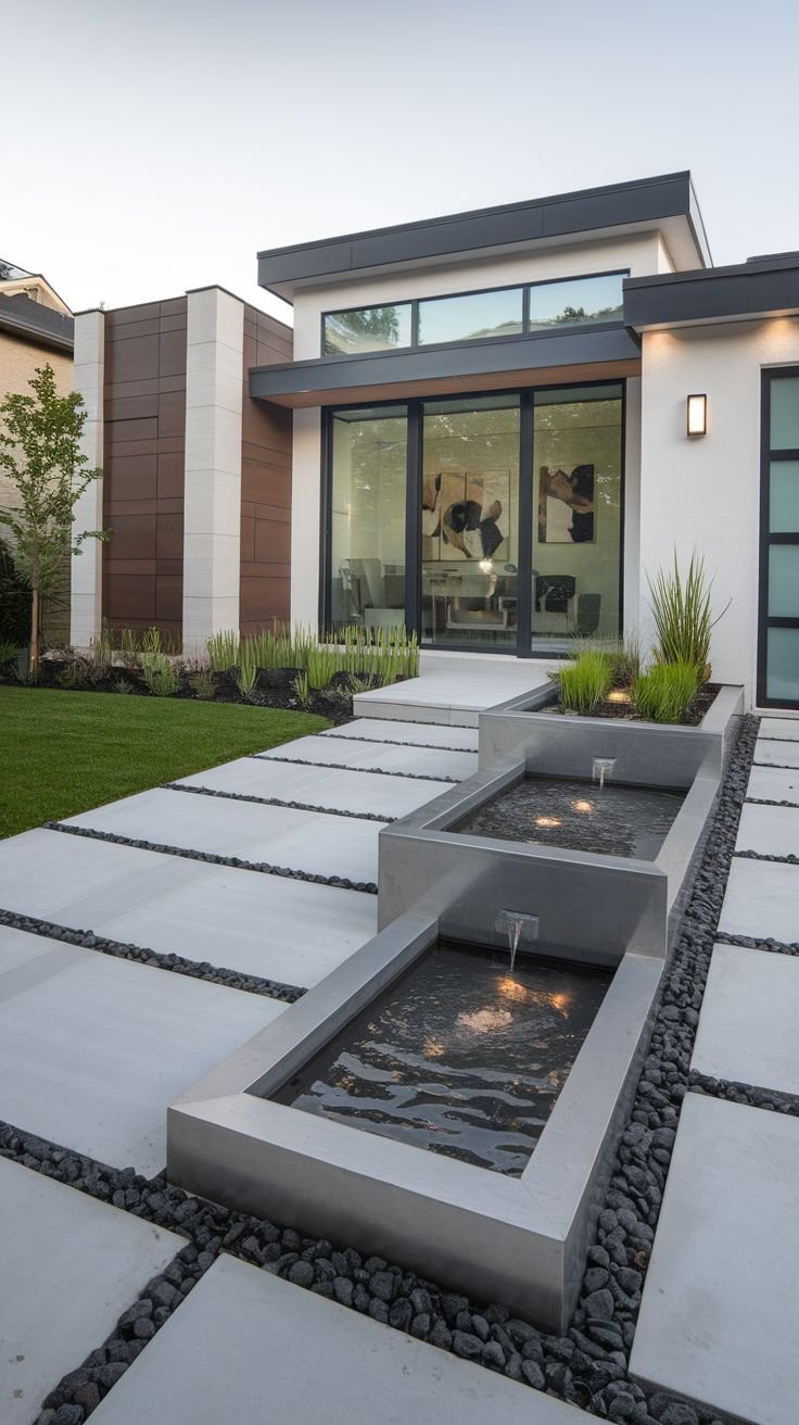 Natural stone patio hardscaping