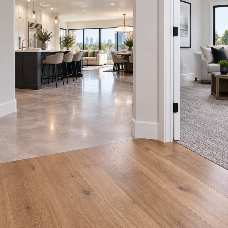 Flooring Transitions Across a Whole-Home Renovation